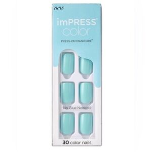 NWT 3 Packs of KISS imPRESS Nails Short/Square (30 per pack) in Mint to Be